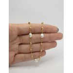 Colar Pérolas e Bolas 40+5cm