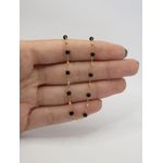Choker Pedras Pretas e Bolinhas 35+5cm
