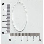 Brinco Frontal Oval Folheado a Prata