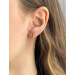 Brinco Argola Oval Comprida Fina