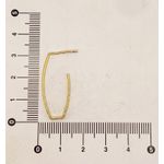 Brinco Argola Oval Comprida Fina