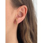 Brinco Ear Hook Com Zircônia