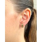 Conjunto Colar e Brinco Oval Liso