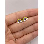 Brinco Arco Íris Amarelo Infantil