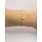 Pulseira Infantil Pérola e Libélula 13+5cm
