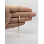 Pulseira Infantil de Plaquinha Oval 14cm
