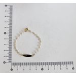 Pulseira Infantil Plaquinha Pérola 14cm