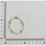Pulseira Infantil Margaridas e Pérolas 13cm