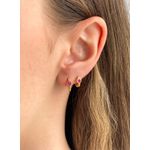 Brinco Argola Coração Zircônia Rosa P