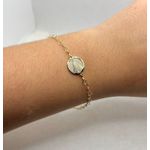 Pulseira Elos De Coração E Medalha Nossa Senhora