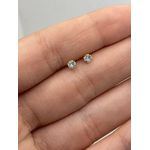 Brinco Redondo com Zircônia 3mm Fechado