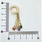 Piercing Fake Com Pingentes Coloridos