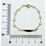Pulseira Infantil Pérola Coração Com Plaquinha 