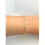 Pulseira Infantil Coração Vazado Com Plaquinha 