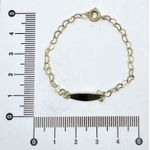 Pulseira Infantil Coração Vazado Com Plaquinha 