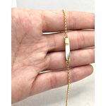 Pulseira Infantil Elos Pequenos Com Plaquinha