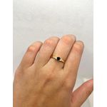 Anel Solitário 3 Amores Preto