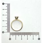 Anel Solitário Com Zircônia Quadrada