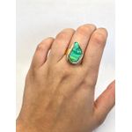 Anel Orgânico Verde Regulável 