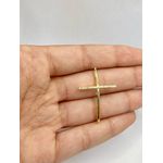 Pingente Cruz com Zircônia 3,5cm