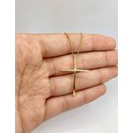 Pingente Cruz com Zircônia 3,5cm