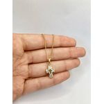 Pingente Cruz com Zircônia 2,2cm