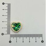 Pingente Coração Abalone Zircônia 