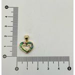Pingente Coração Abalone Zircônia