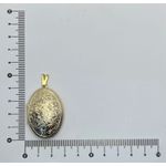 Pingente Relicário Oval Com Detalhes de Folhagem