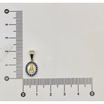 Pingente Nossa Senhora Pequeno Com Borda Zircônia Azul