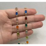 Choker Retângulos Coloridos 45+5cm