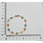 Pulseira Margaridas Coloridas 18cm