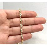 Pulseira Corações De Zircônia Branca 18cm