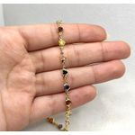 Pulseira Corações De Zircônia Colorida