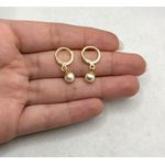 Brinco Argola De Pérola Redonda