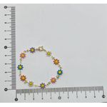 Pulseira Infantil Margaridas Coloridas 15cm