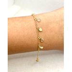 Pulseira Infantil Com Pingentes Coração E Zircônia 