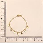 Pulseira Infantil Com Pingentes Coração E Zircônia 