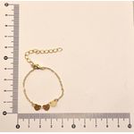 Pulseira Infantil Com Três Corações Liso