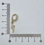 Brinco Argola Com Pingente Raio Cravejado