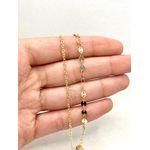 Pulseira Dupla Círculo Liso E Corrente Elos