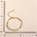Pulseira Dupla Círculo Liso E Corrente Elos