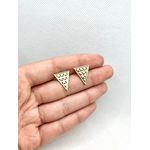 Brinco Triângulo Médio Com Detalhes