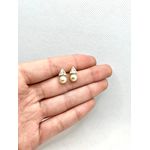 Brinco Triângulo De Zircônia Com Pérola M