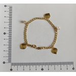 Pulseira Grumet com Coração e Ponto de Luz 18cm