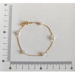 Pulseira Pérola de Coração 20cm