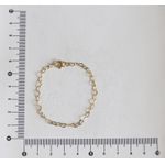 Pulseira Feminina Coração Vazado 17,5cm