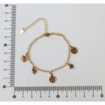 Pulseira Coração e Rostinho Feliz 16+5cm
