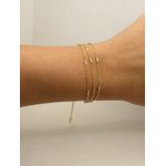 Pulseira Tripla de Elos e Canutilho