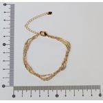 Pulseira Tripla de Elos e Canutilho